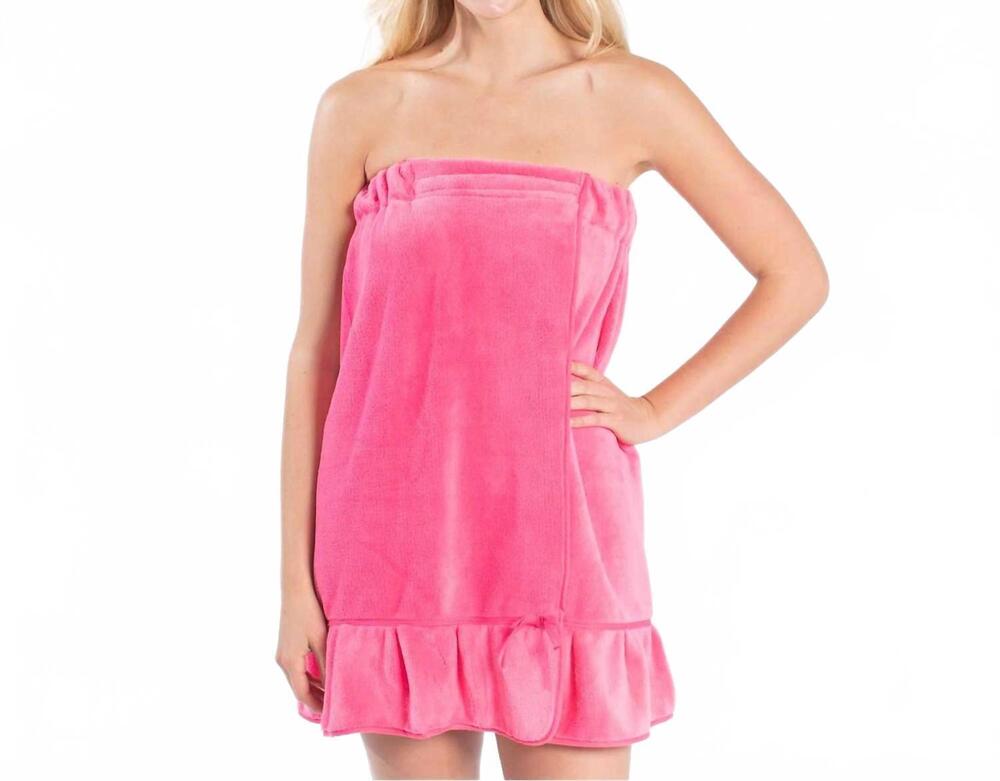 NEW BELLA SLEEP + SPA plush spa wrap in pink